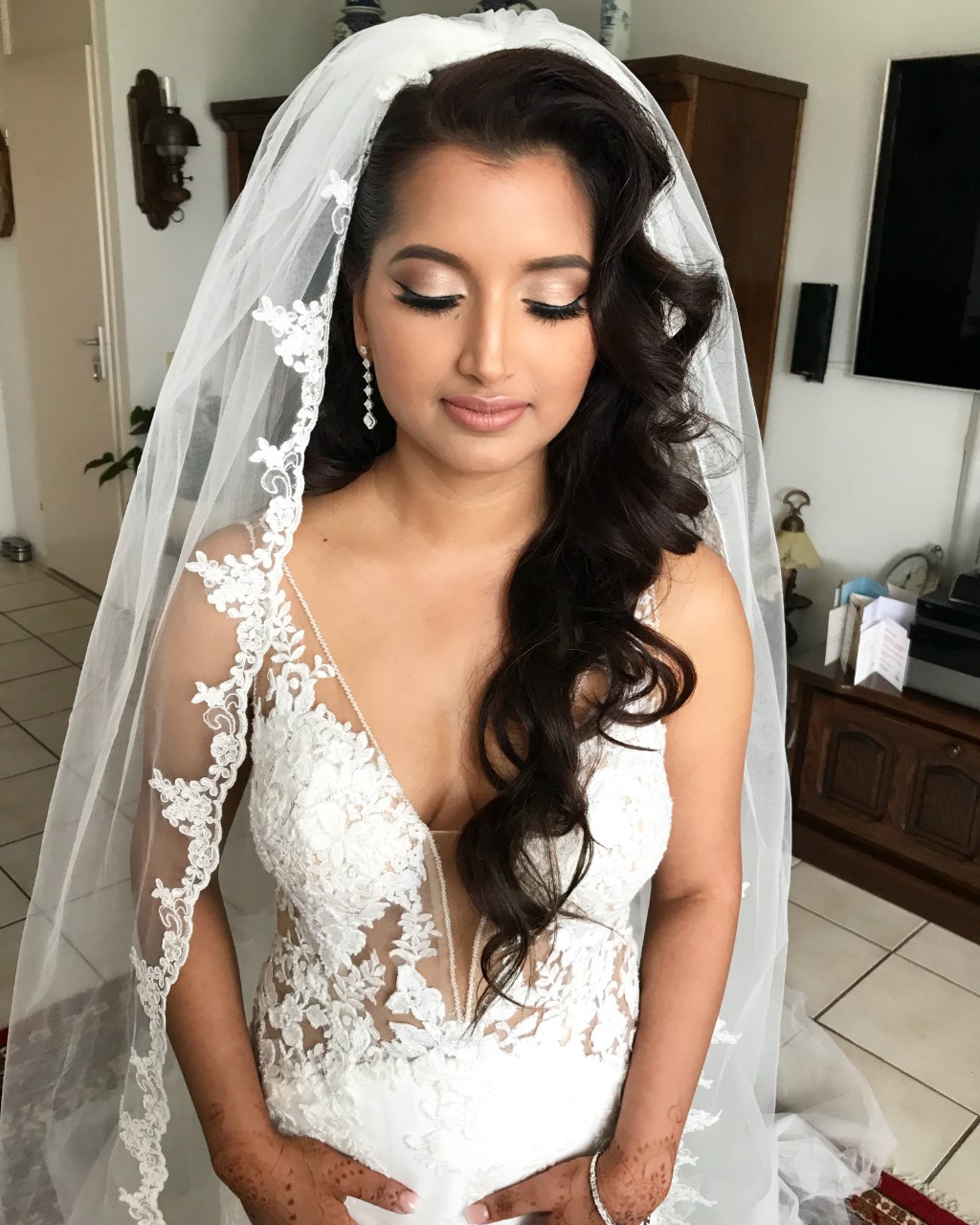 Bruid met witte sluier