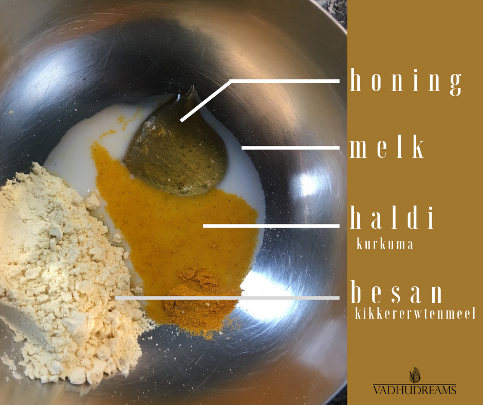 Ingrediënten haldi masker