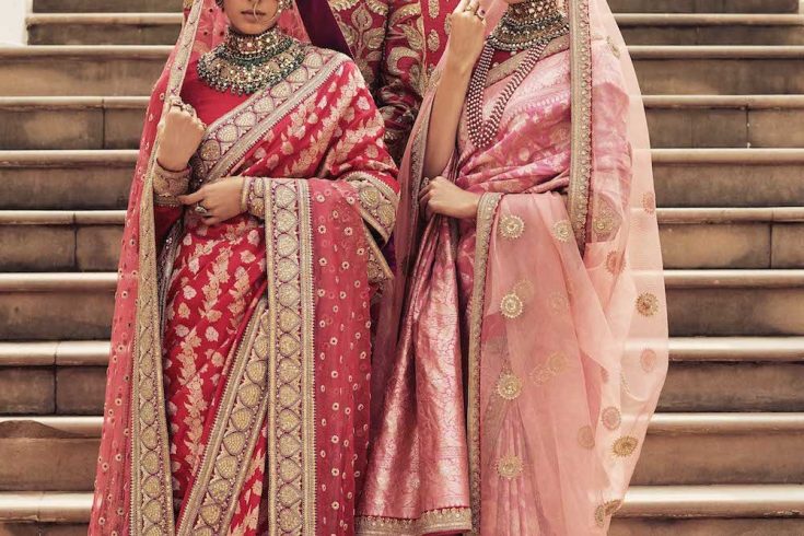 Modellen roze banarasi