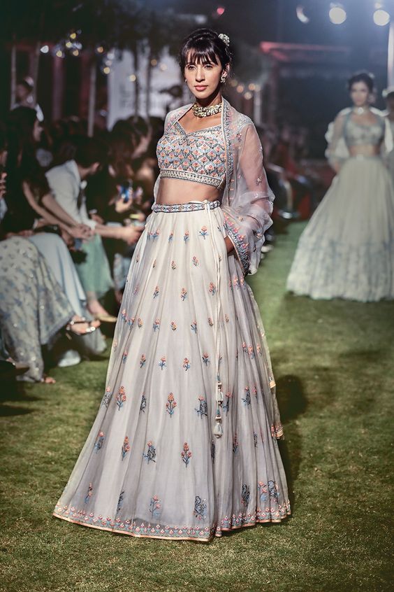Anita Dongre grey lehenga