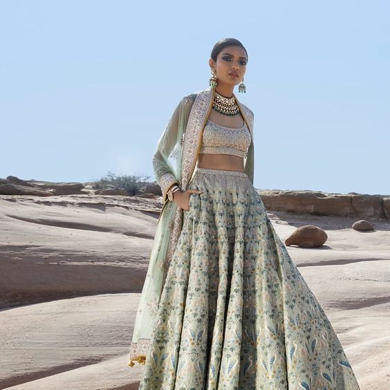 Anita Dongre mint green lehenga