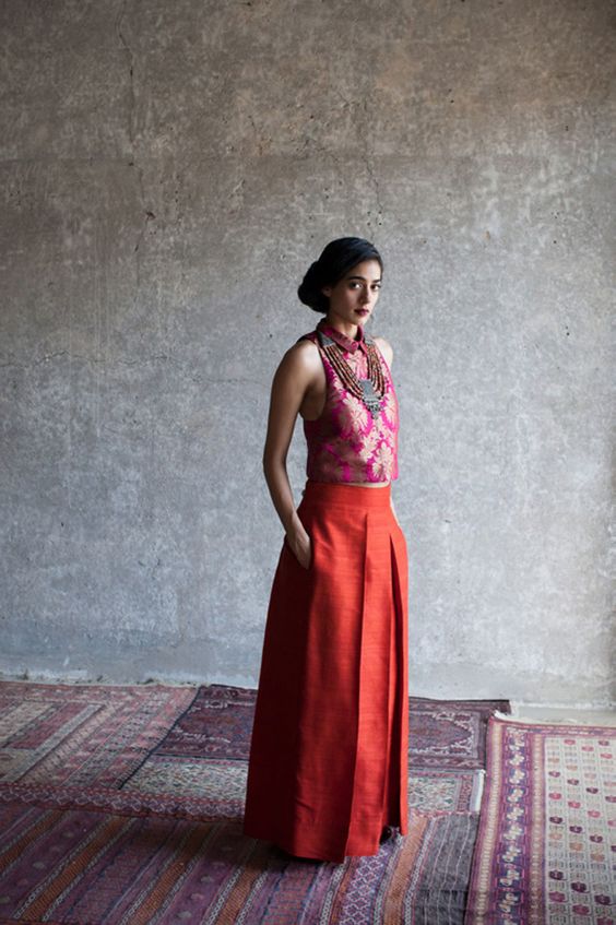 Payal Khandwala modern orange lehenga