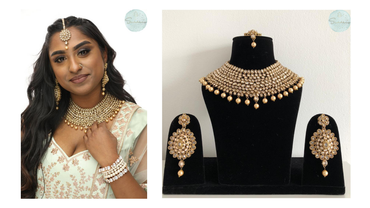 Siddhi's parelmoer sieradenset